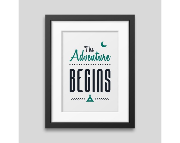 The adventure begins Framed poster