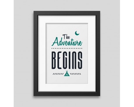 The adventure begins Framed poster